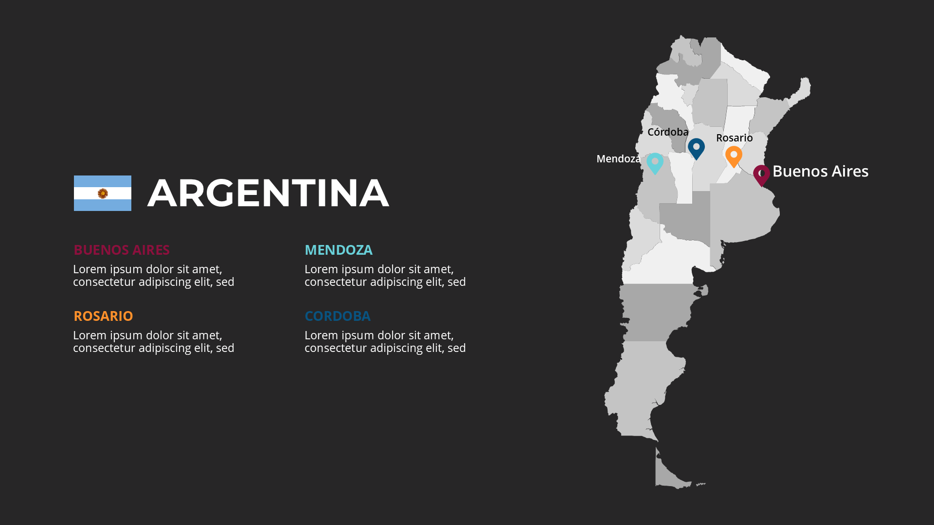 South America Dark slide 2